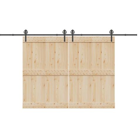 vidaXL Sliding Door Hardware Kit 400 cm Steel Black (1/5)