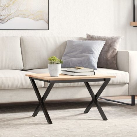 Vidaxl – Pieds de table basse en X 60x40x38 cm – Acier enduit de poudre noir – Installation facile avec trous pré-percés – Style industriel (1/5)