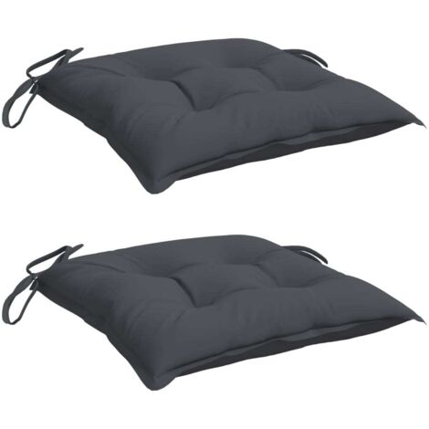 vidaXL Chair Cushions 2 pcs Anthracite 40x40x7 cm Oxford Fabric