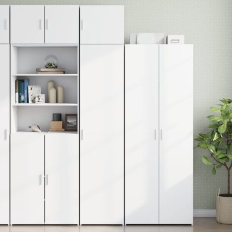 vidaXL Armoire de rangement mince blanc 45x42,5x225 cm