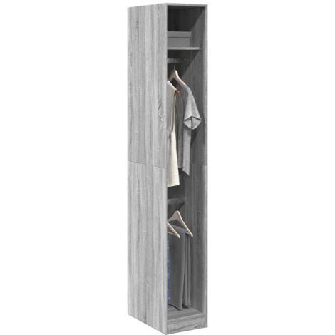 vidaXL Wardrobe Grey Sonoma 30x50x200 cm Engineered Wood