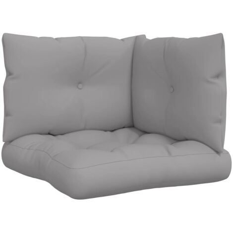 Coussins de palette lot de 3 gris tissu vidaXL148898