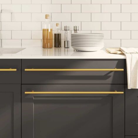 vidaXL Cabinet Handles 10 pcs Gold 480 mm Stainless Steel