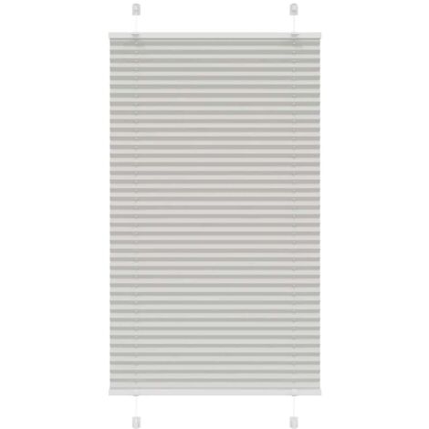 vidaXL Pleated Blind Light Grey 80x100 cm Fabric Width 79,4 cm Polyester