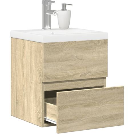 Ensemble de meubles de salle de bain 2 pcs chêne sonoma vidaXL