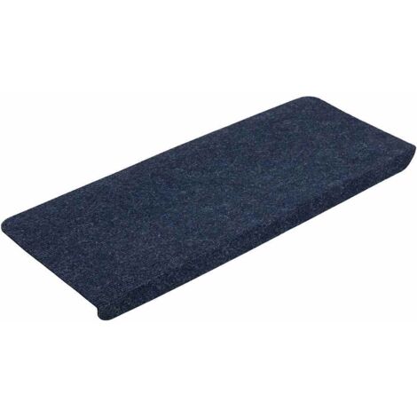 vidaXL Tapis d'escalier auto-adhésifs 30 pcs bleu 65x24,5x3,5 cm