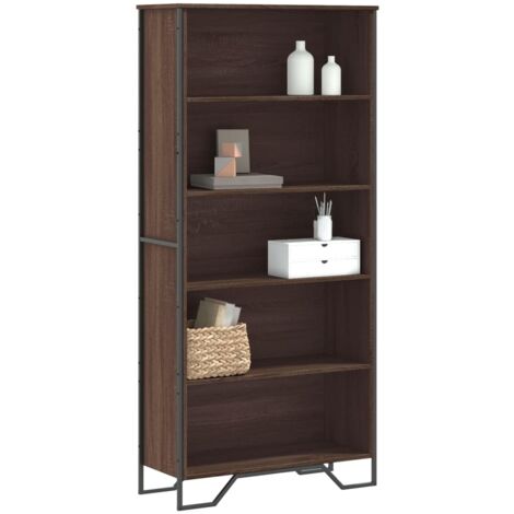 vidaXL Book Cabinet Brown Oak 80x31x169 cm Engineered Wood (1/5)