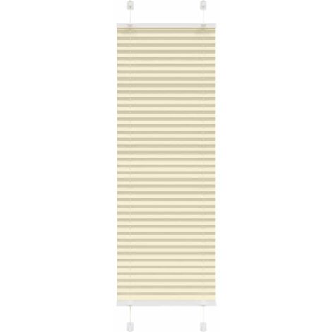 vidaXL Store plissé crème 45x150 cm largeur du tissu 44,4 cm polyester