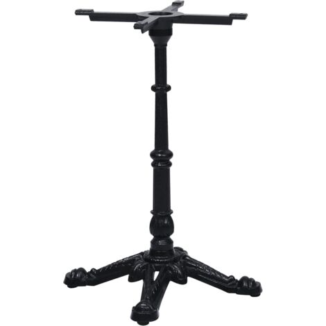 Vidaxl – Pied de table de bistro noir 52x52x72 cm – Fonte robuste – Installation rapide avec trou pré-percé – Pour tables industrielles