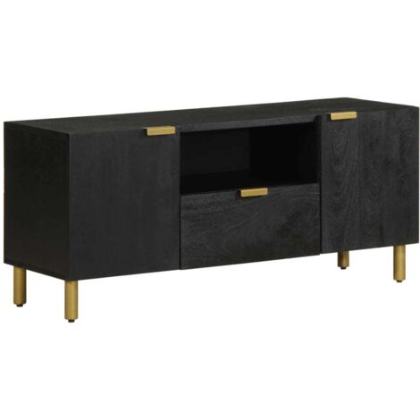 vidaXL TV Cabinet Black 105x33x46 cm Engineered Wood (1/5)