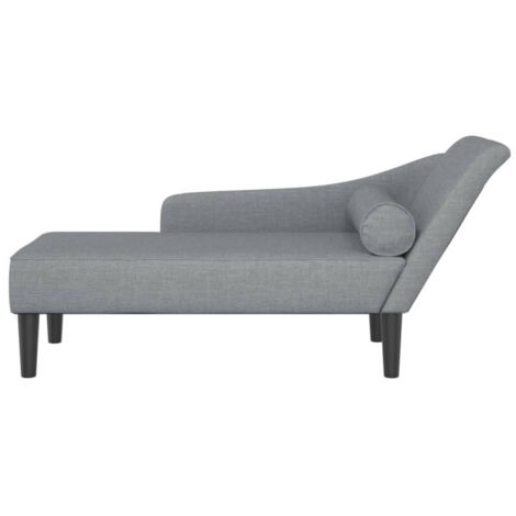 Chaise Longue Gris Foncé Avec Coussins - Design Moderne Et Confortable Pour Salon Ou Chambre