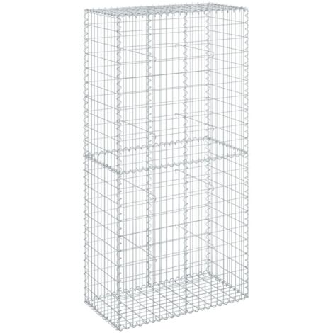 Panier gabion avec couvercle 100x50x200 cm fer galvanisé vidaXL