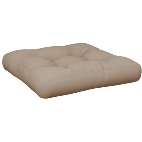 Coussin de palette taupe 58x58x10 cm tissu vidaXL (1/5)