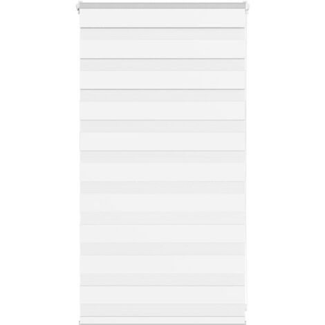 vidaXL Zebra Blind White 75x100 cm Fabric Width 70,9 cm Polyester