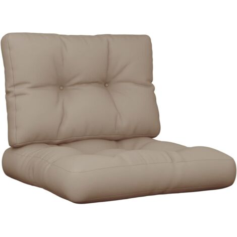 vidaXL Pallet Cushions 2 pcs Taupe Fabric