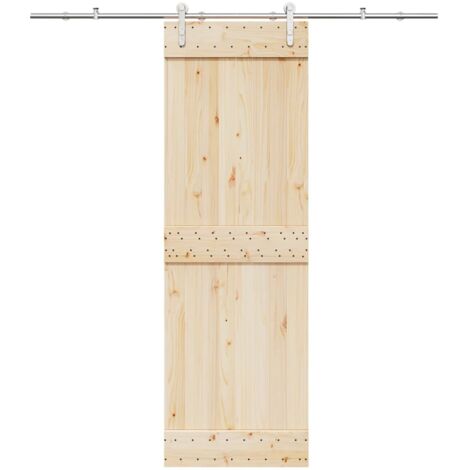 Kit fixation porte coulissante 200 cm Acier inoxydable Argenté vidaXL