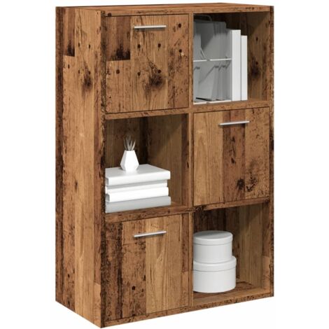 vidaXL Bookshelf Old Wood 60,5x30x90 cm Engineered Wood