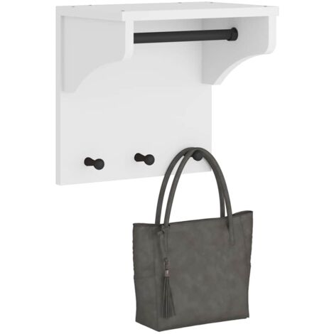 vidaXL Wall-mounted Coat Rack "SANDNES" White 43x30x42 cm Solid Wood Pine (1/5)