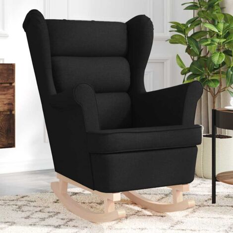 vidaXL Rocking Chair Black 74x90x102 cm Fabric