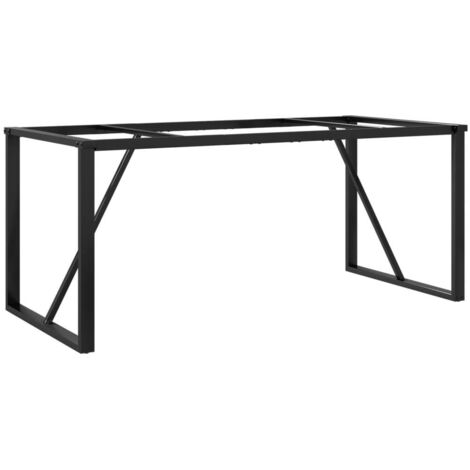 Pieds de table à manger cadre en O 180x80x73 cm acier vidaXL (1/5)