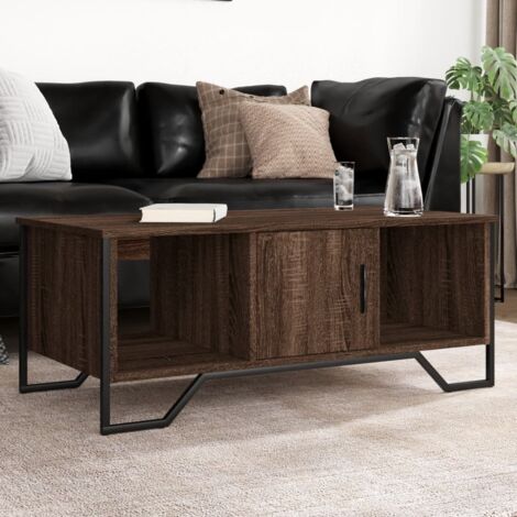 vidaXL Table basse chêne marron 100x51x40 cm bois d'ingénierie (1/5)