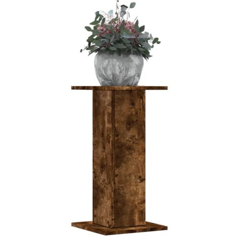 vidaXL Supports pour plantes 2 pcs chêne fumé bois d'ingénierie