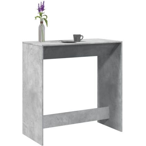 Table de bar gris béton 102x50x103,5 cm bois d'ingénierie vidaXL