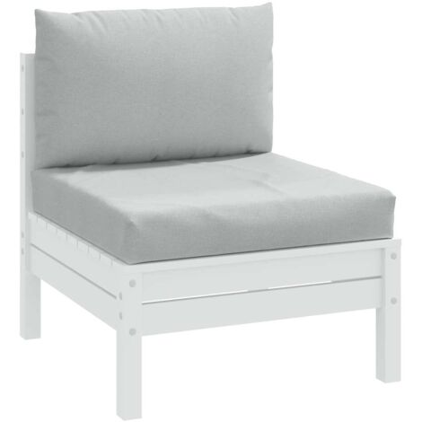 vidaXL Pallet Cushions 2 pcs Melange Light Grey Fabric