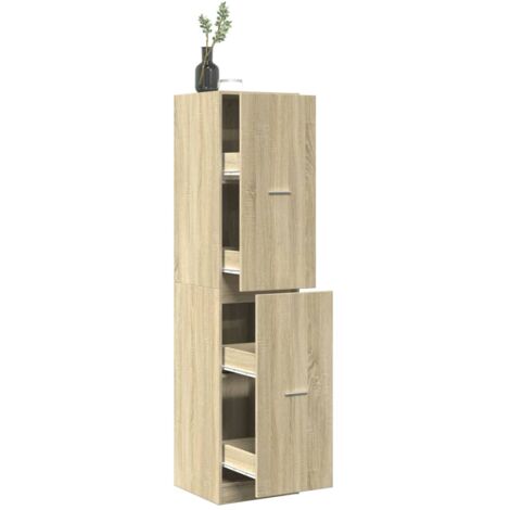 Vidaxl – Armoire d'apothicaire chêne sonoma bois d'ingénierie – 4 tiroirs – Dimensions 40 x 41 x 174,5 cm – Résistante à l'humidité et à la déformation