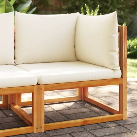 vidaXL Garden Sofa Corner with Cushions Wood Acacia&Rope (1/5)