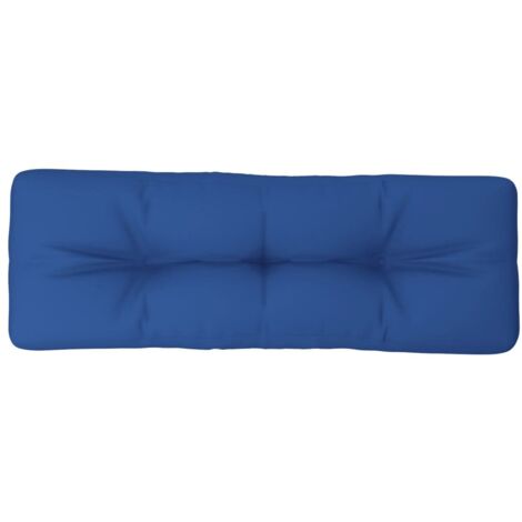 Coussin de palette bleu royal 120x40x12 cm tissu vidaXL