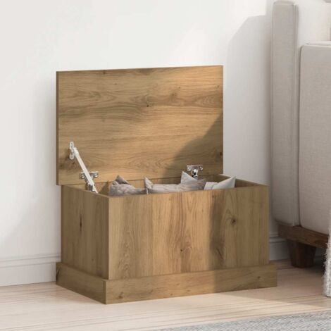 Vidaxl – Boîte de rangement en bois d'ingénierie 30x50x28 cm – Résistante à l'humidité – Couvercle sécurisé – Utilisation comme table