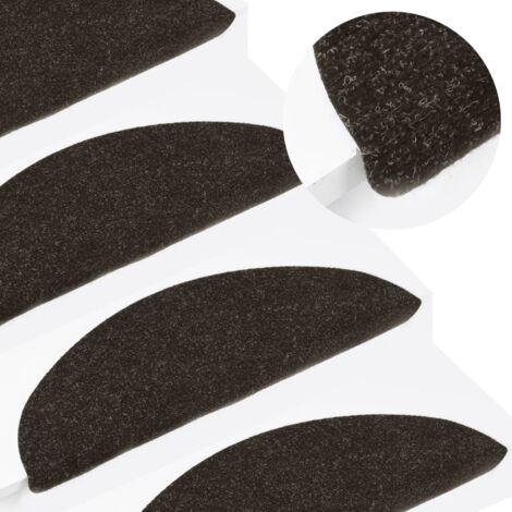Vidaxl – Tapis d'escalier auto-adhésifs 10 pcs – Dimensions 56x17 cm – Feutre aiguilleté antidérapant – Protection contre les glissements
