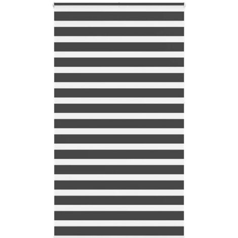 Store zèbre noir 130x230 cm largeur du tissu 125,9 cm polyester vidaXL