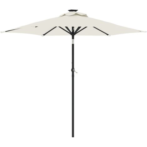 vidaXL Garden Parasol with Steel Pole White 225x225x212 cm (1/5)