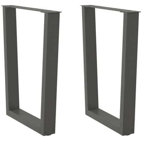 vidaXL Dining Table Legs V-Shape 2 pcs Anthracite 70x(72-73,3) cm Steel