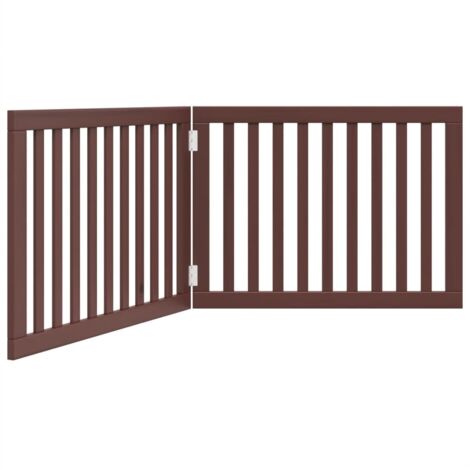 vidaXL Barrière pour chien pliable 2 panneaux 160 cm bois de peuplier (1/5)