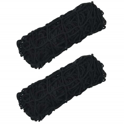 vidaXL Hay Nets 2 pcs Rectangular Black 90x60 cm PP