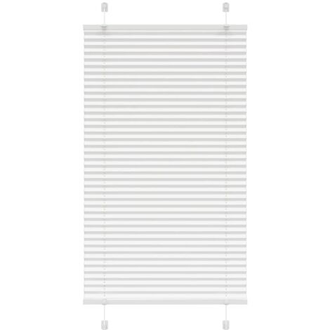 vidaXL Pleated Blind White  80x100 cm Fabric Width 79,4 cm Polyester (1/5)