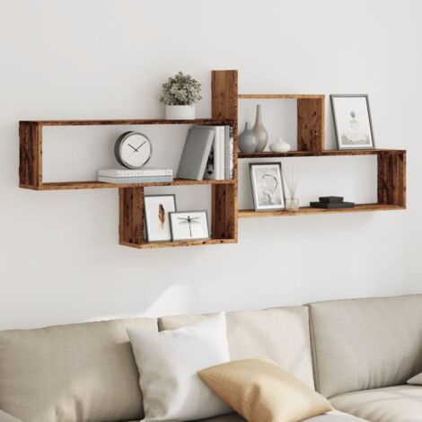 vidaXL Étagère murale vieux bois 167,5x18x68 cm bois d'ingénierie
