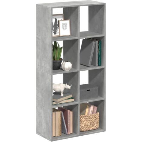 vidaXL Room Divider Bookcase Concrete Grey 69.5x29x137.5 cm Engineered Wood (1/5)