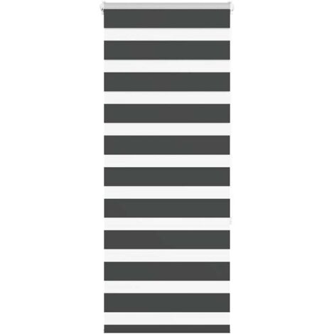vidaXL Zebra Blind Black 60x150 cm Fabric Width 55,9 cm Polyester (1/5)