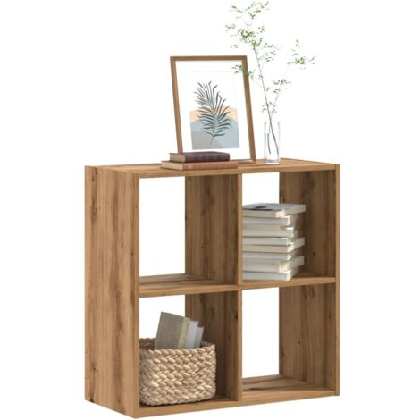 Bibliothèque chêne artisanal 68,5x32x68,5 cm bois d'ingénierie vidaXL