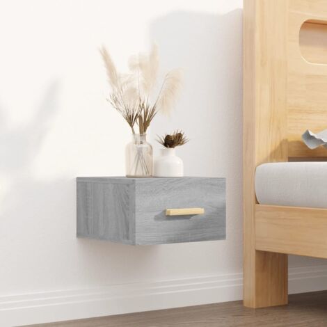 Table de chevet murale sonoma gris 35x35x20 cm vidaXL