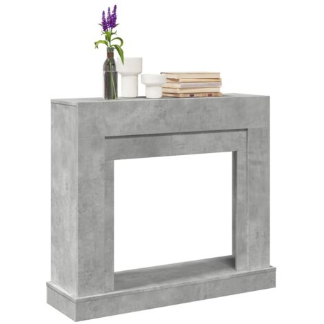 VidaXL Cadre de cheminée gris béton 100x30x87,5 cm bois d'ingénierie