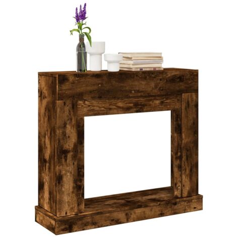 VidaXL Cadre de cheminée chêne fumé 100x30x87,5 cm bois d'ingénierie