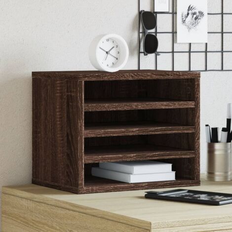 Organisateur de bureau chêne marron 36x26x29,5 cm vidaXL