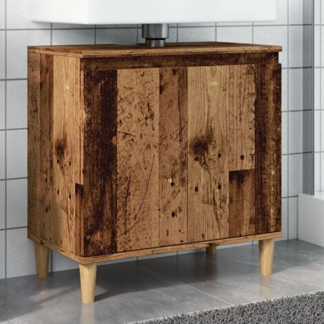 vidaXL Sink Cabinet Old Wood 58x33x60 cm Engineered Wood