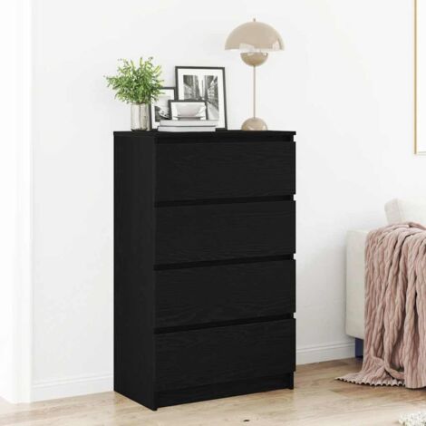 vidaXL Buffet chêne noir 60x35x98,5 cm bois d'ingénierie