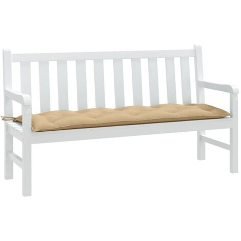 vidaXL Coussin de banc de jardin beige mélangé 150x50x7 cm tissu (1/5)